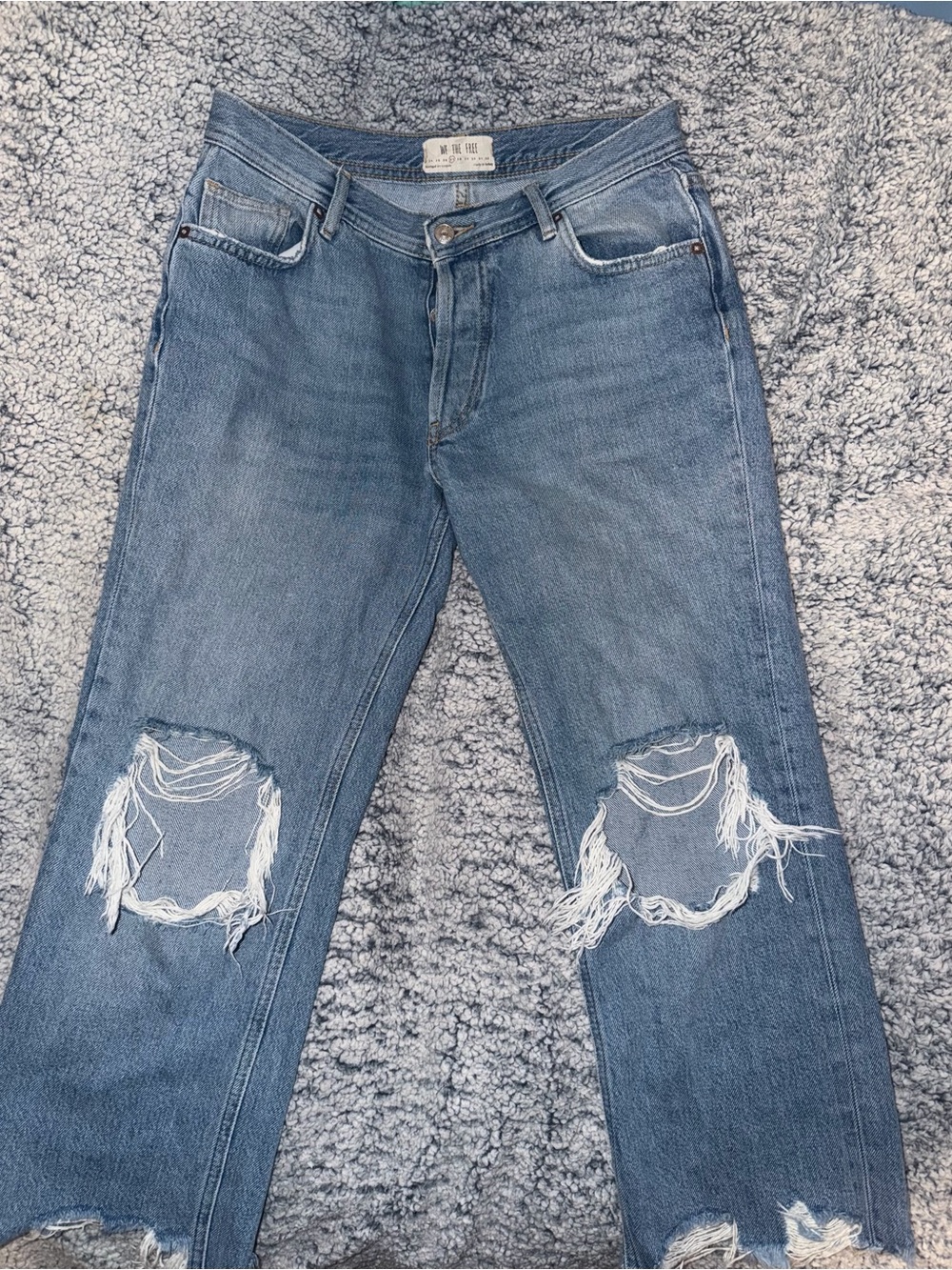 We the Free cropped distressed jeans